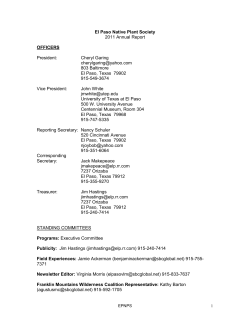 El Paso Native Plant Society - Native Plant Society of New Mexico