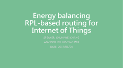 Energy balancing RPL-based routing for Internet of Things