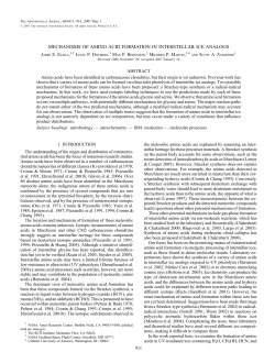 mechanisms of amino acid formation in interstellar ice