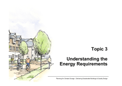 Topic 3 Understanding the Energy Requirements