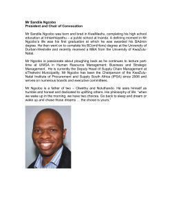 Mr Sandile Ngcobo