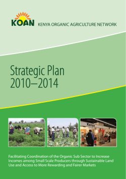 Dowload Strategic Plan - Kenya Organic Agriculture Network