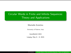 Circular Words in Finite and Infinite Sequences