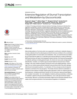 Extensive Regulation of Diurnal Transcription and Metabolism