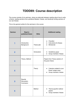Course description - IDA.LiU.se