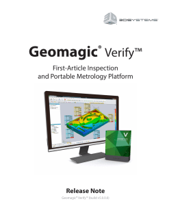 Geomagic Verify Release Note