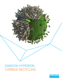 SANDVIK HYPERION CARBIDE RECYCLING