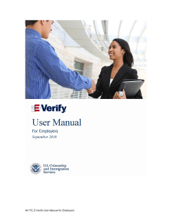 E-Verify User Manual for Employers