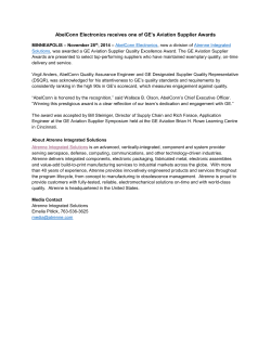 AbelConn Electronics receives one of GE`s Aviation Supplier Awards
