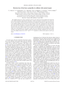 Electron loss of fast heavy projectiles in collision with neutral targets