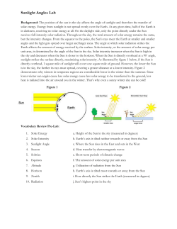Sunlight Angles Lab