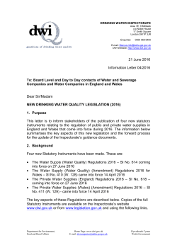 21 June 2016 Information Letter 04/2016 To