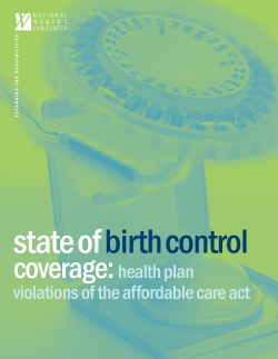 sTaTe of BIRTH CoNTRoL CoveRage: HeaLTH pLaN vIoLaTIoNs of