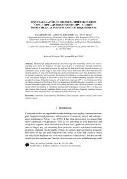 spectral analysis of chemical time series from long