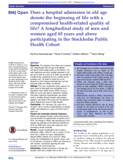 Does a hospital admission in old age denote the