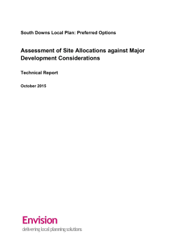 Assessment of Site Allocations against Major Development