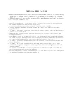 ADDITIONAL GOOD PRACTICES Humanitarian