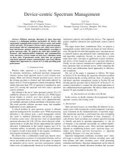 Device-centric Spectrum Management