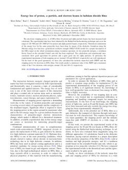 Energy loss of proton, particle, and electron beams in