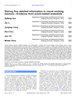 Storing fine detailed information in visual working memory
