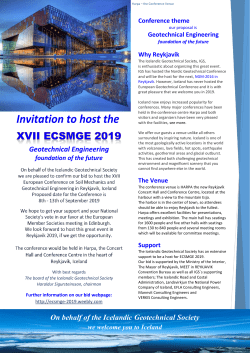 Geotechnical Engineering On behalf of the Icelandic - ecsmge-2019