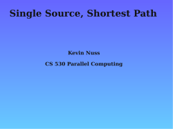 Single Source, Shortest Path