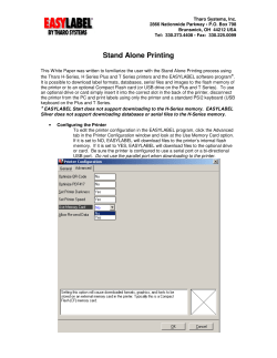 Stand Alone Printing with the H-Series Printer