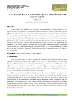 a study of territorial behavior and role cognitive