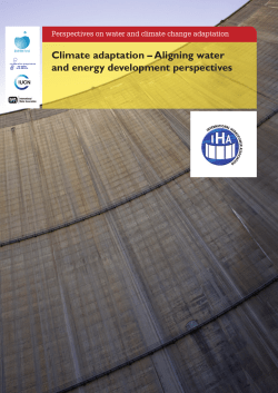 Perspectives on Water and Climate Change Adaptation &bull; 12 &bull; Energy