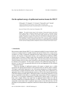 On the optimal energy of epithermal neutron beams