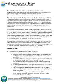 M04D02-H: Calculating Carbon stored in Wallacean lowland forest.