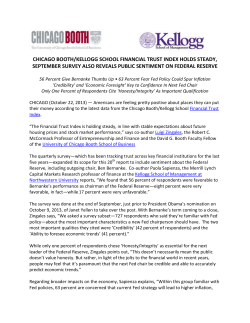 chicago booth/kellogg school financial trust index holds steady