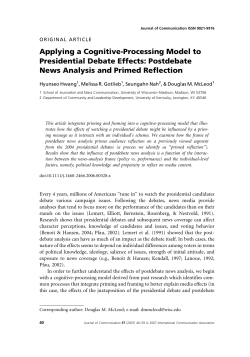 Applying a Cognitive-Processing Model to - UNC