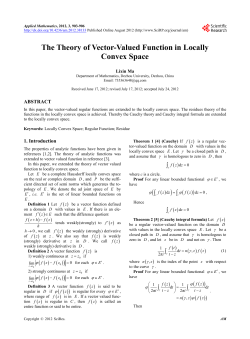 The Theory of Vector-Valued Function in Locally Convex Space