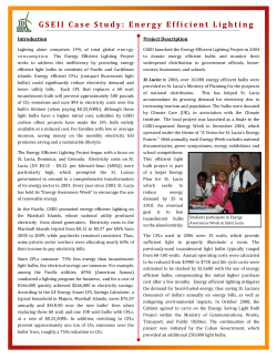 GSEII Case Study: Energy Efficient Lighting