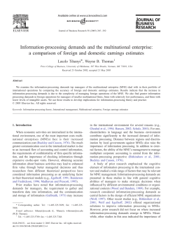 Information-processing demands and the multinational