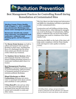 Best Management Practices for Controlling Runoff