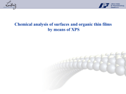 Chemical analysis of surfaces and organic thin films by means of XPS
