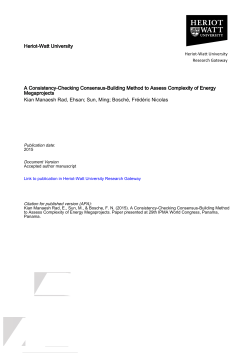 Heriot-Watt University A Consistency-Checking Consensus