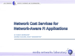 A Network Cost Service - Media Networks Laboratory