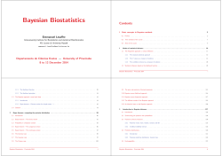 Bayesian Biostatistics