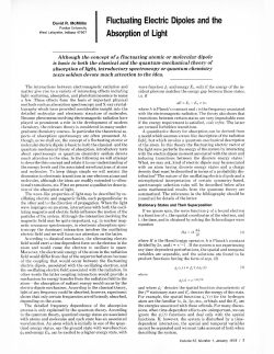 Fluctuating Electric Dipoles and the Absorption of Light