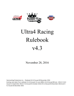 Rule book - Ultra4 Racing