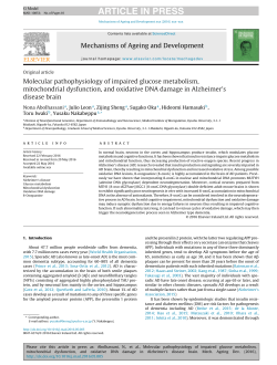 Molecular pathophysiology of impaired glucose metabolism