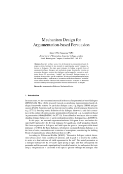 Mechanism Design for Argumentation