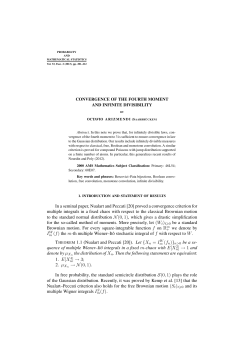 In a seminal paper, Nualart and Peccati [20] proved a convergence