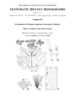 THE AMERICAN SOCIETY OF PLANT TAXONOMISTS