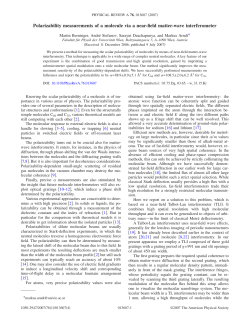 Polarizability measurements of a molecule via a