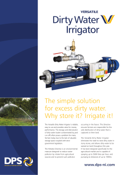 The simple solution for excess dirty water. Why store it?