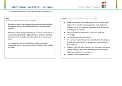 The national curriculum for science aims to ensure that all pupils